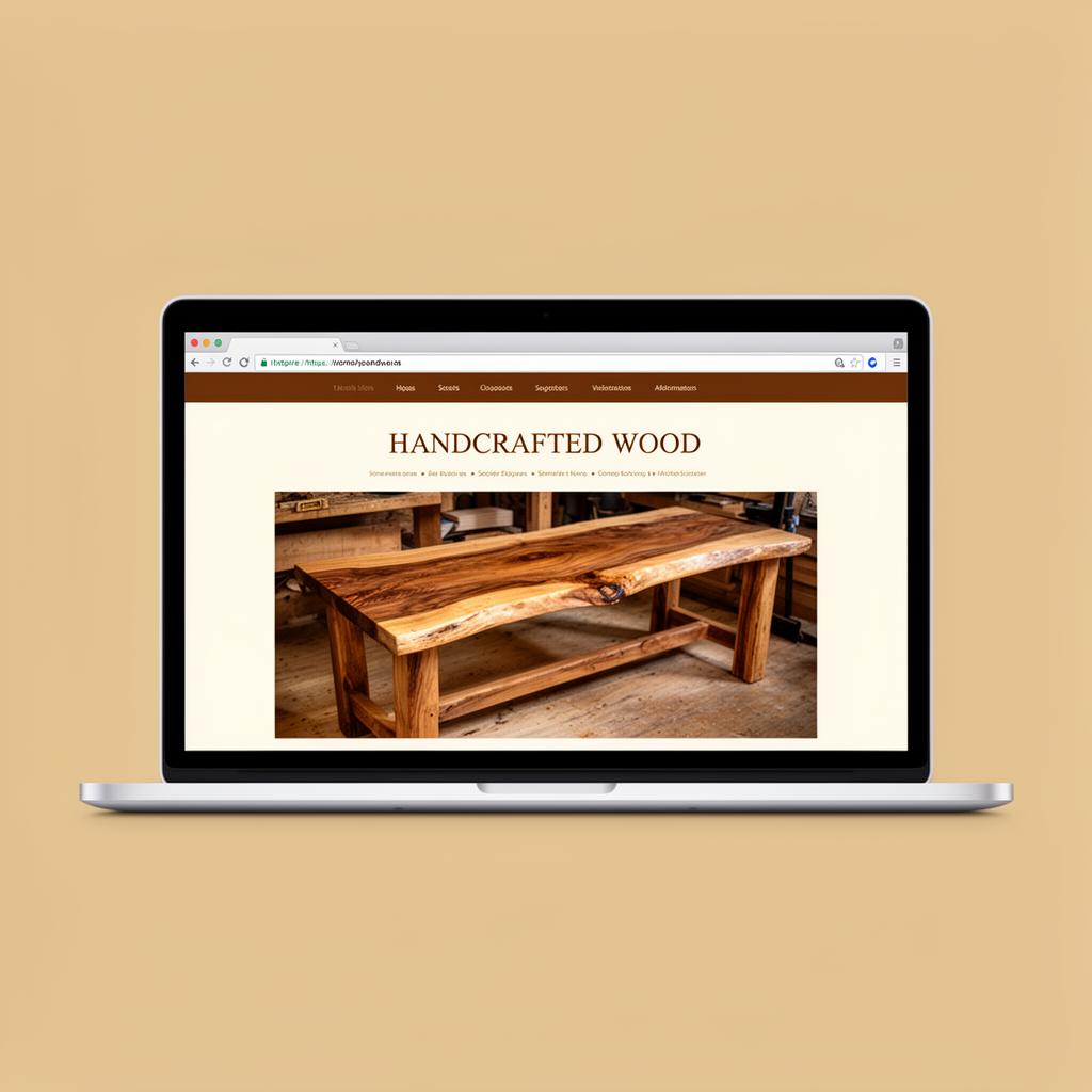 Carpenter / Woodwork website mockup