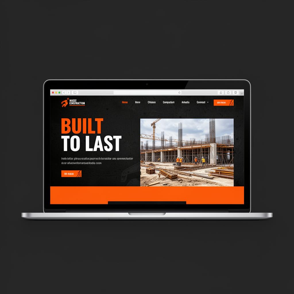 Construction Company website mockup