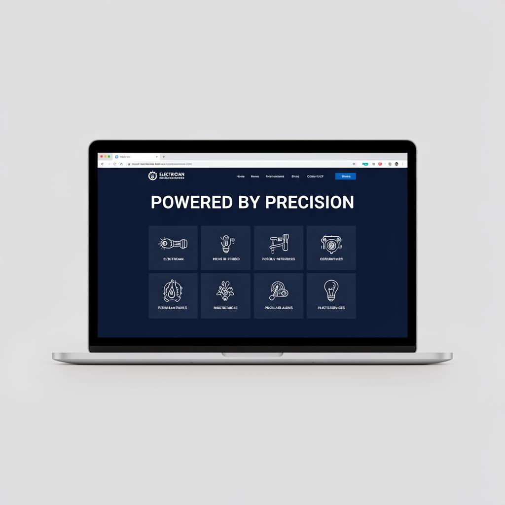 Electrician / Technical website mockup
