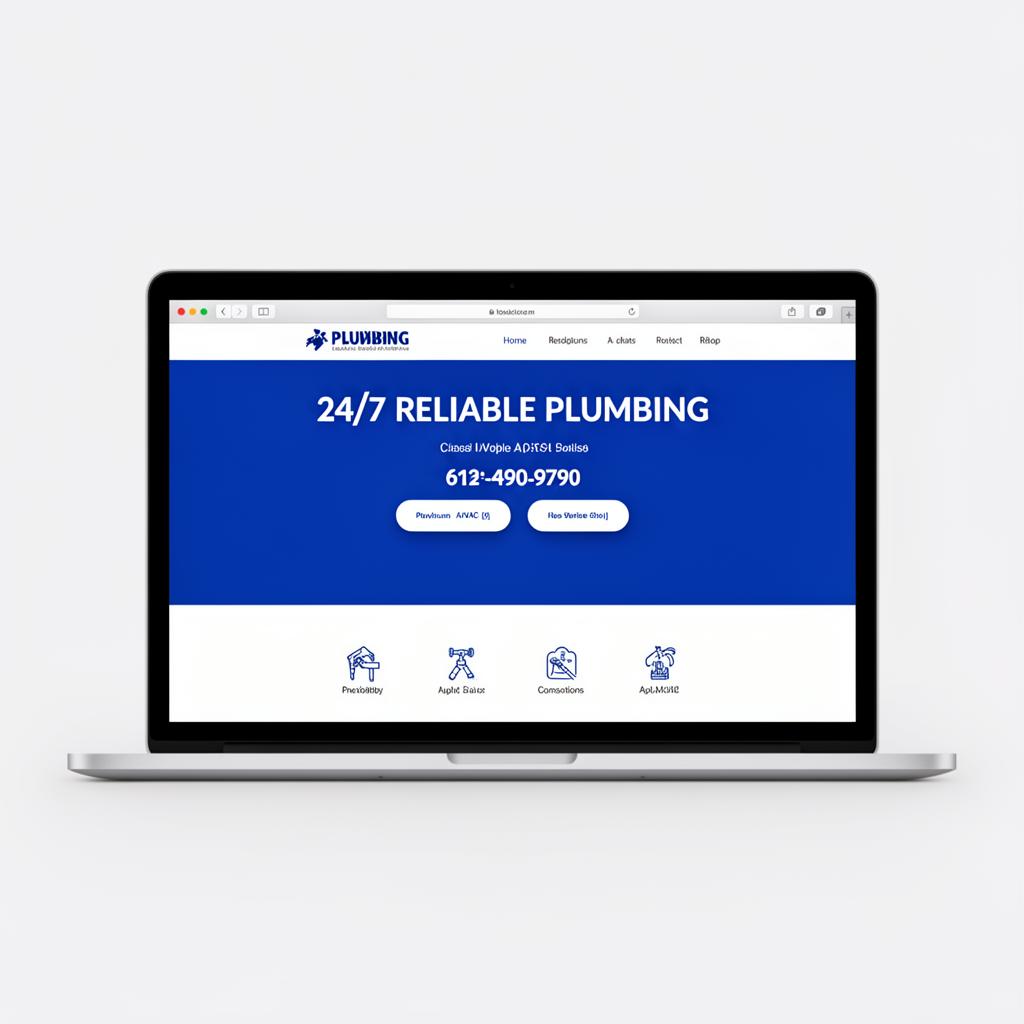 Plumber / HVAC website mockup