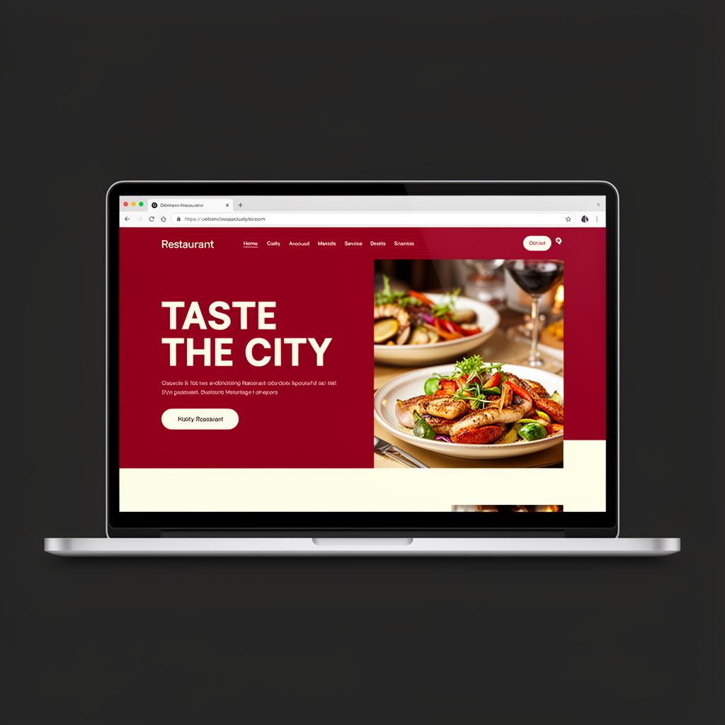 Restaurant / Food website mockup